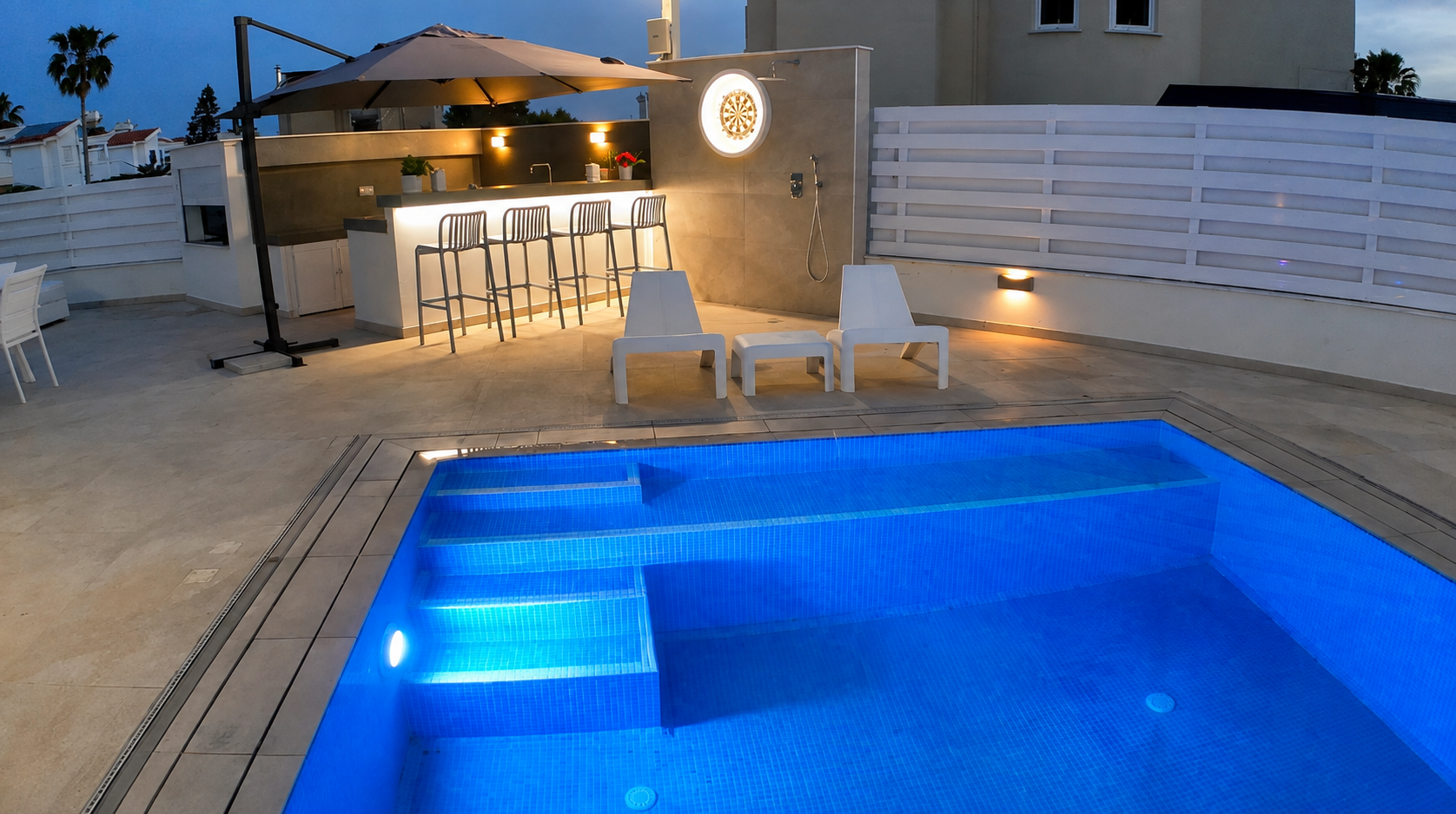 Celestial Villa private pool and terrace in Cyprus